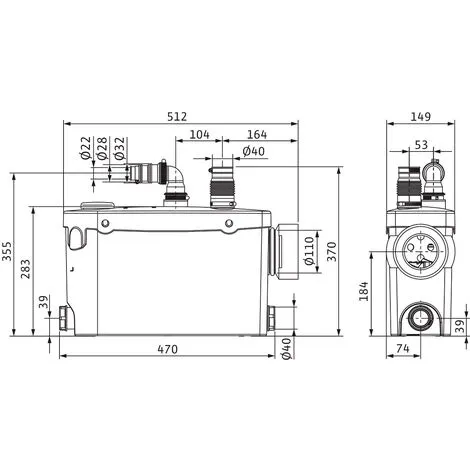 Vente flash ? Station De Relevage Et Broyeur WC + 3 Entrées HiSewlift 3-I35 - Pose En Applique - Wilo ? 2 Vente flash ? Station De Relevage Et Broyeur WC + 3 Entrées HiSewlift 3-I35 - Pose En Applique - Wilo ? – Image 2